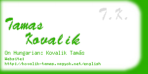 tamas kovalik business card